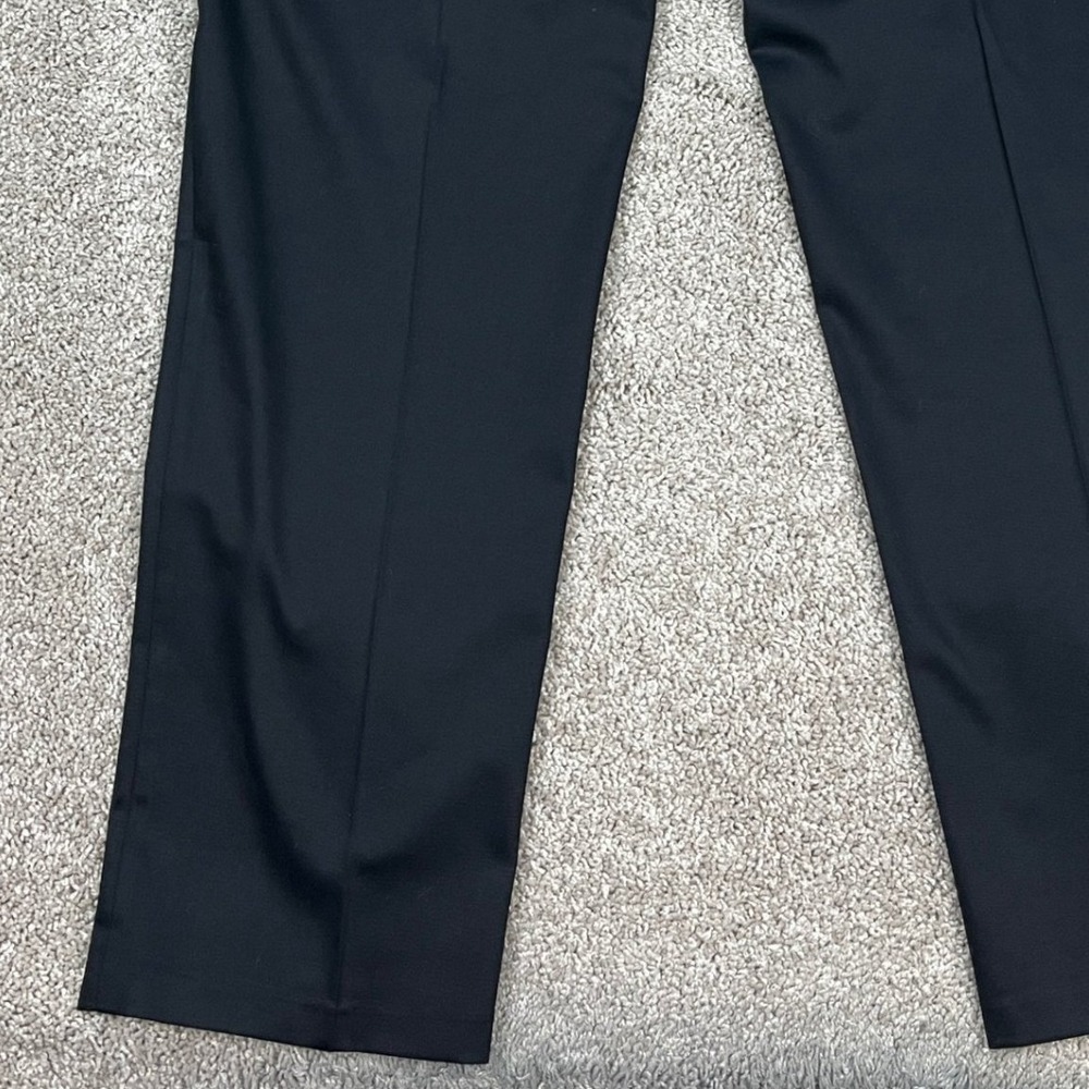 Haggar Premium No Iron Khaki Pants Men 38x34 Black Stretch Waistband Classic Fit - Picture 7 of 15